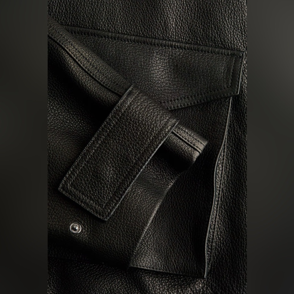 H&M STUDIO COLLECTION
NWT PEPLUM BLACK LEATHER JACKET SIZE SMALL - Picture 16 of 16